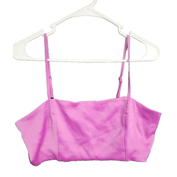 House of Harlow 1960 Tops - House of Harlow Pink Large Satin Crop Tube Top Women's Shirt Blouse NWT